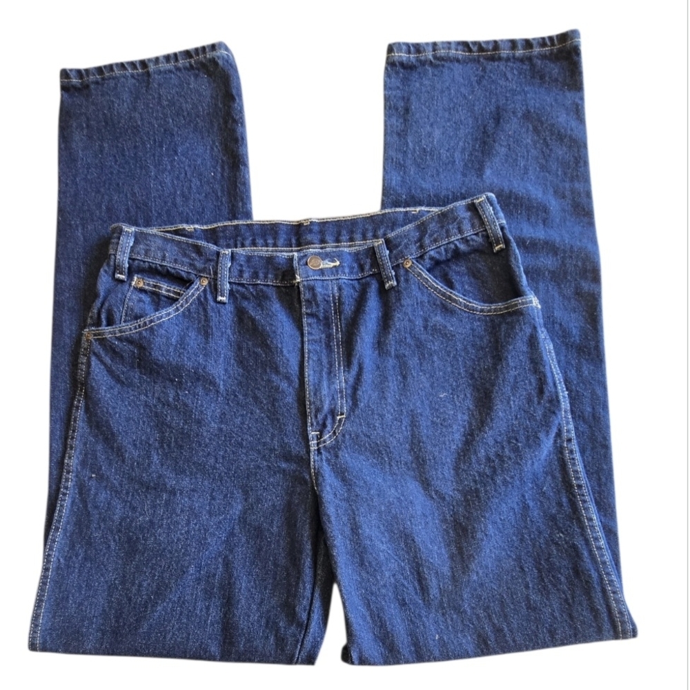 Dickies Men's Relaxed Fit Blue Jeans